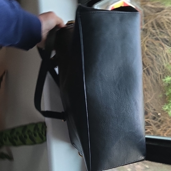 Rachel Zoe Black Tote with Gold Accents - Picture 14 of 17